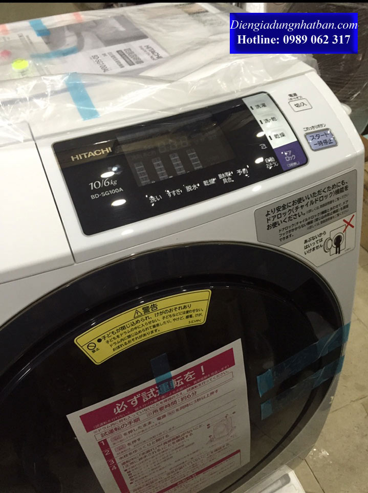 Máy giặt nội địa nhật Hitachi BD-SG100AL tiện ích, chất lượng cao tại Hải Phòng, HN