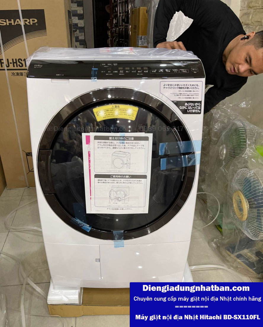 máy giặt nội địa Nhật Hitachi BD-SX110FL 1