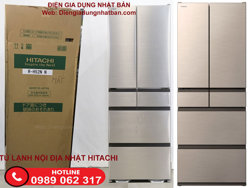 Tủ lạnh nhật mới Hitachi R-H52N N 520L cao cấp