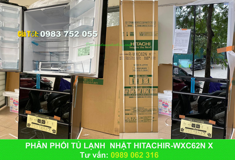 Phân Phối Tủ Lạnh Nhật Mới Hitachi R-WXC62N X Giá Tốt tại Hải Phòng